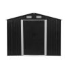 8'x12'ft Tool Shed - Charcoal Black