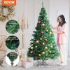 VEVOR Christmas Tree, 6.5ft Prelit Artificial Xmas Tree, Full Holiday Decor Tree with 450 Multi-Color LED Lights, 1227 Branch Tips