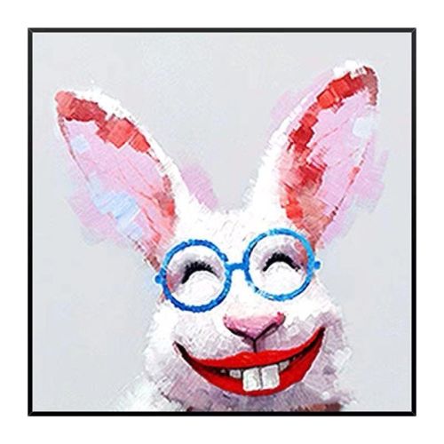 New Hand Painted Hilarious Rabbit Oil Painting Wall Canvas Art Picture for Living Room Decorative Funny Rabbit Painting Wall Art New Hand Painted Hilarious Rabbit Oil Painting Wall Canvas Art Picture for Living Room Decorative Funny Rabbit Painting Wall Art