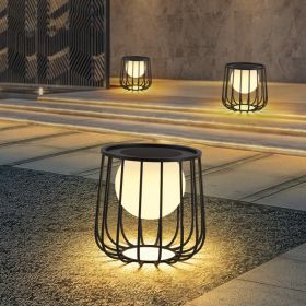 Outdoor Solar Powered Glow Garden Table, Lawn light, path light for yard patio garden front door (size: 15.7")